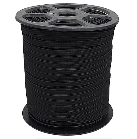 Elástico Jaraguá 3mm Preto Com 100 Metros Zanotti