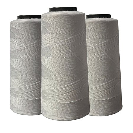 Linha de costura 120 branca c/ 4000 jardas triche