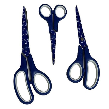 Kit com 3 tesouras modelo ancora NYBC