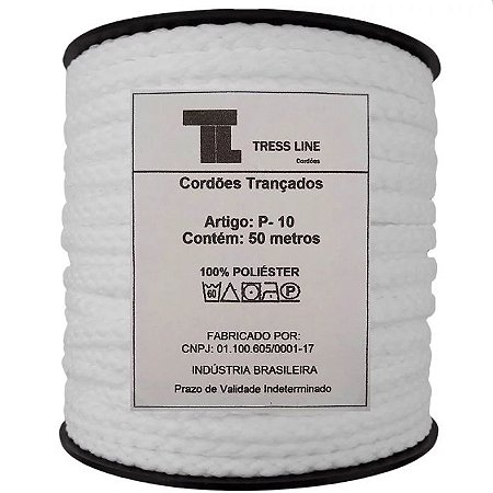 Cordão Trançado P-10 Branco c/ 50 Metros Tress Line