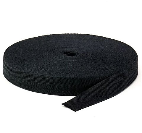 Cadarço Sarjado 30mm Preto c/25 metros São José