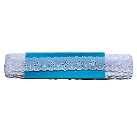 Bordado Ingles Branco 2.5cm Ctl-015 Com 13.70 Metros NYBC