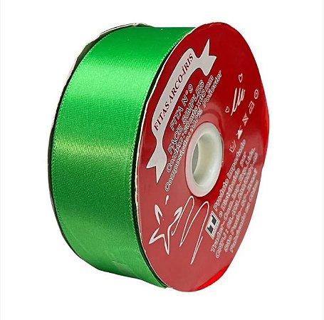 Fita poliéster 38mm Verde Bandeira c/50 metros Trader