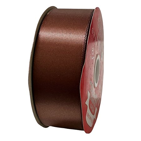 Fita poliéster 38mm Marrom c/50 metros Trader