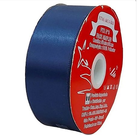 Fita poliéster 38mm Azul Marinho c/50 metros Trader