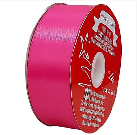 Fita poliéster 38mm Pink c/50 metros Trader