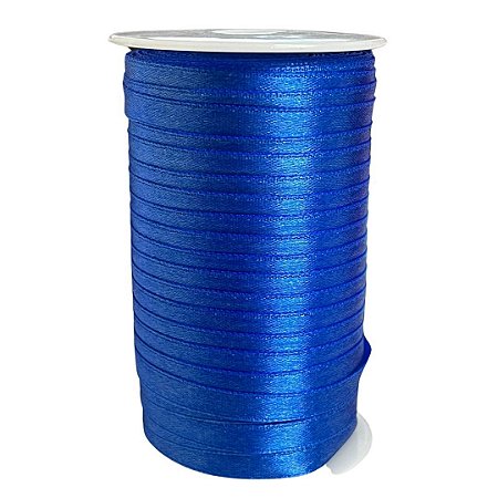 Fita poliéster 7mm Azul Royal c/100 metros Trader