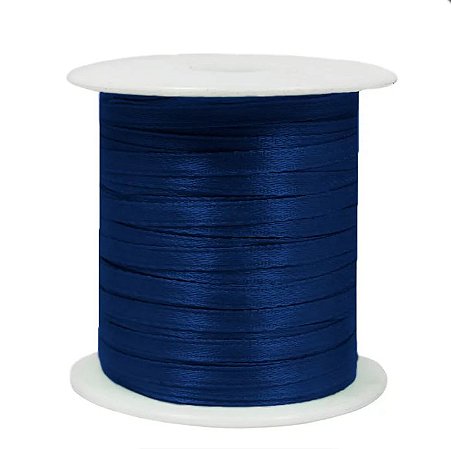 Fita Cetim 4mm 100 Metros Azul Marinho BZ