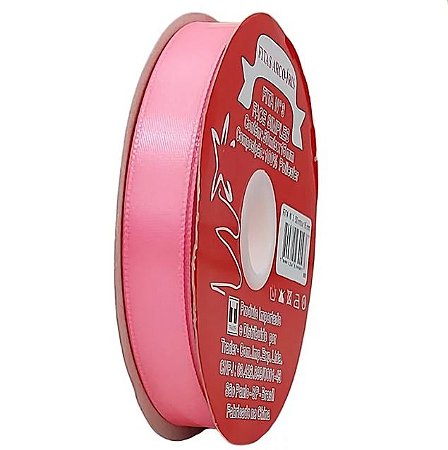 Fita poliéster 15mm Rosa Chiclete c/50 metros Trader