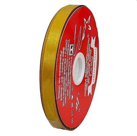 Fita poliéster 15mm Dourado c/50 metros Trader