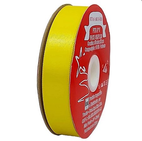 Fita poliéster 22mm Amarelo Canário c/50 metros Trader