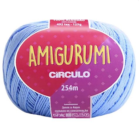 Linha Amigurumi Cor 2137 Hortência Com 254 Metros Círculo