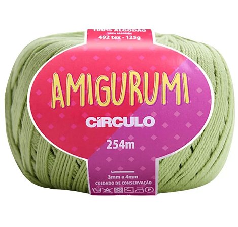 Linha Amigurumi Cor 5741 Periquito Com 254 Metros Círculo