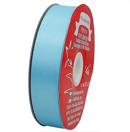 Fita poliéster 22mm Azul BB c/50 metros Trader