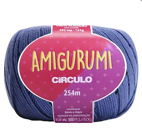 Linha Amigurumi Cor 2931 Náutico Com 254 Metros Círculo