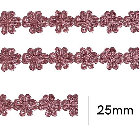 Renda Guipir CHL-207 COR ROSE - c/13.70 metros NYBC
