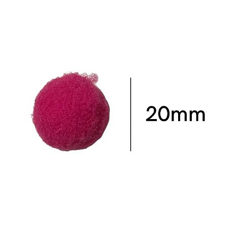 Pompom 2 cm Pink com 50 unidades NYBC