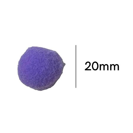 Pompom 2 cm Lilás com 50 unidades NYBC