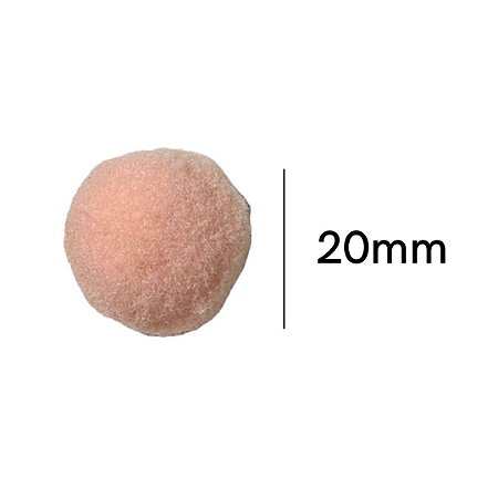 Pompom 2 cm Salmão com 50 unidades NYBC