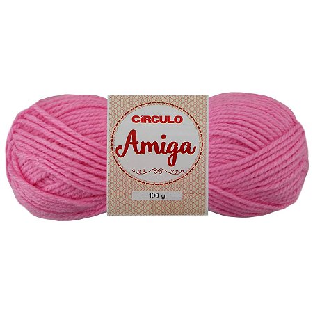 Fio Amiga 100 Gramas Cor 3131 Rosa Candy Com 133 metros Círculo