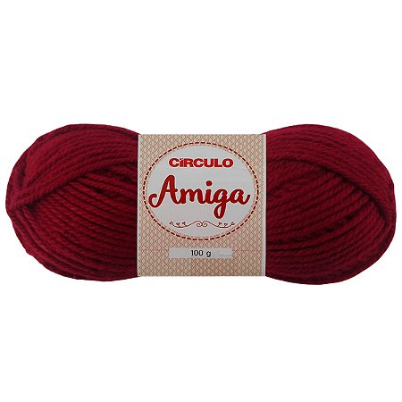 Fio Amiga 100 Gramas Cor 7136 Marsala Com 133 metros Círculo