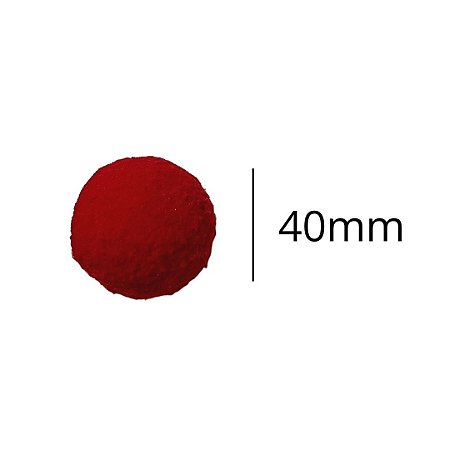 Pompom 4 cm Vermelho com 10 unidades NYBC