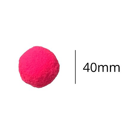 Pompom 4 cm Rosa Neon- com 10 unidades NYBC