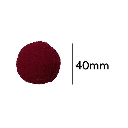 Pompom 4 cm Vinho com 10 unidades NYBC