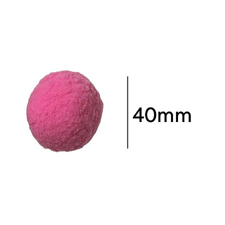 Pompom 4 cm Rosa Chiclete com 10 unidades NYBC