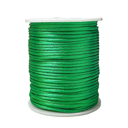 Cordão de Cetim 2mm Verde Bandeira c/ 50 metros Trader
