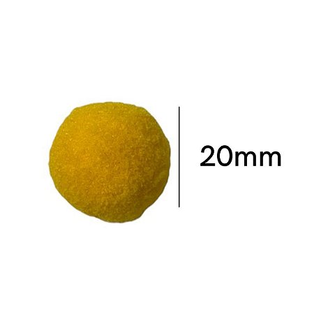 Pompom 2 cm Amarelo Ouro com 50 unidades NYBC