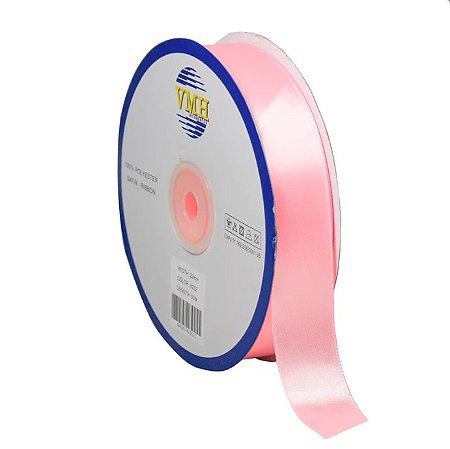 Fita Cetim 22mm 50 Metros Rosa Claro BZ