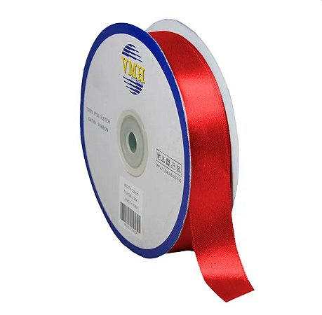 Fita Cetim 22mm 50 Metros Vermelho BZ