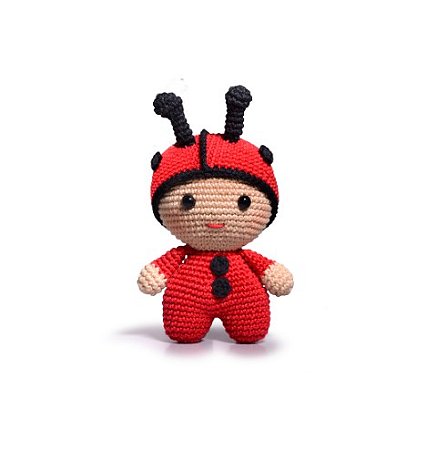 Kit Amigurumi Fofurinha Mod-Joaninha Círculo
