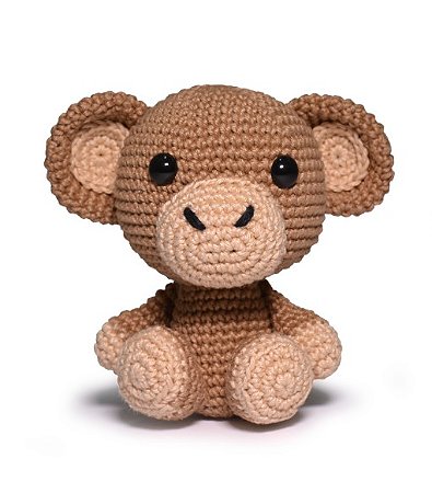 Kit Amigurumi Safari baby Mod-Macaco Círculo