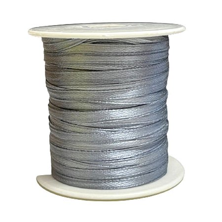 Fita Cetim 4mm 100 Metros Cinza BZ