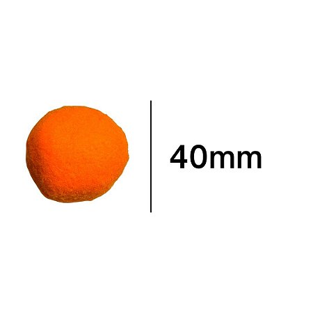 Pompom 4 cm Laranja Neon com 10 unidades NYBC