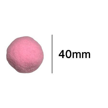 Pompom 4 cm Rosa Bebe com 10 unidades NYBC