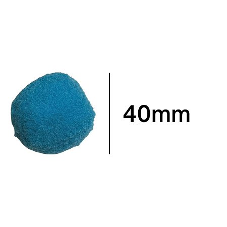 Pompom 4 cm Azul Turquesa com 10 unidades NYBC