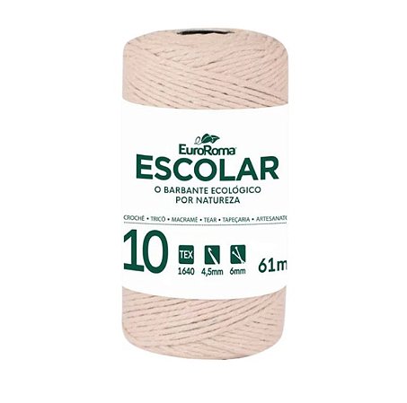 Barbante escolar 10 cru com 61 metros Euroroma