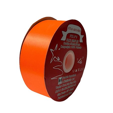 Fita poliéster 38mm Laranja neon c/50 metros Trader