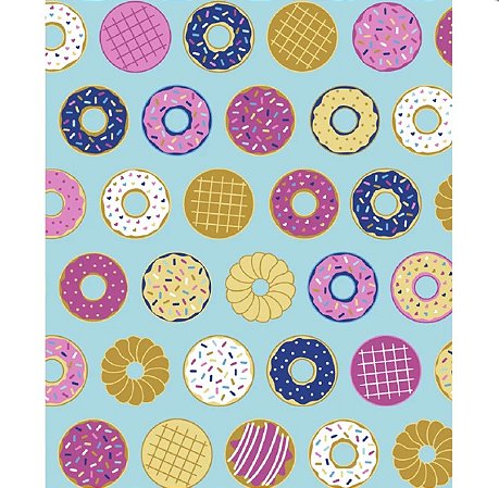 Tecido tricoline estampado cupcake ref:2230 - 100% algodão 50cm x 150cm Círculo