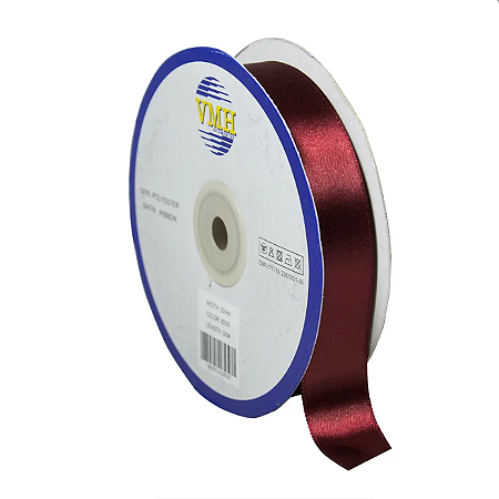 Fita Cetim 22mm 50 Metros Vinho BZ
