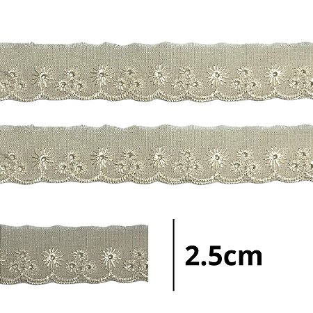 Bordado Ingles 2.5cm COR 296 CTL-61 c/ 13.7 metros NYBC
