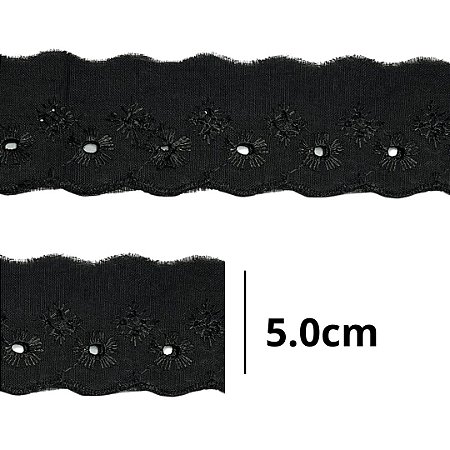 Bordado Ingles 5.0cm COR 310 CTB-134 c/ 13.7 metros NYBC