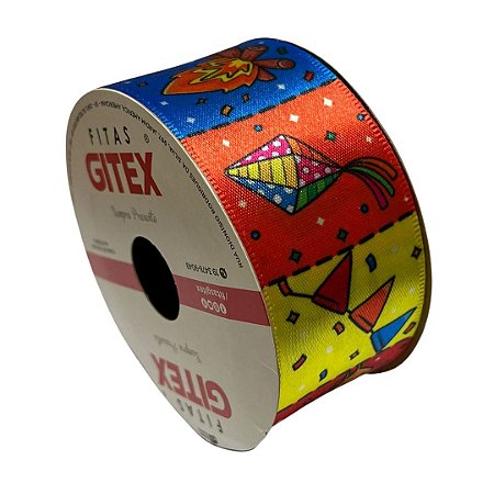 Fita Cetim Festa Junina Cor 1420 c/ 10 Metros 38mm Gitex