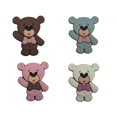 Aplique urso emborrachado ref 0001 - 40mm