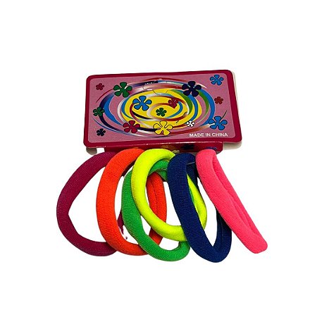 Elástico de cabelo c/6 unidades sortidos - Sanding