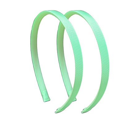 Tiara com fita gorgurão cor verde bb - Sanding