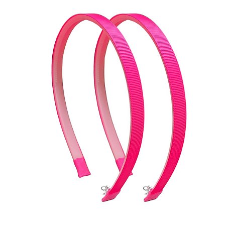 Tiara com fita gorgurão cor pink - Sanding